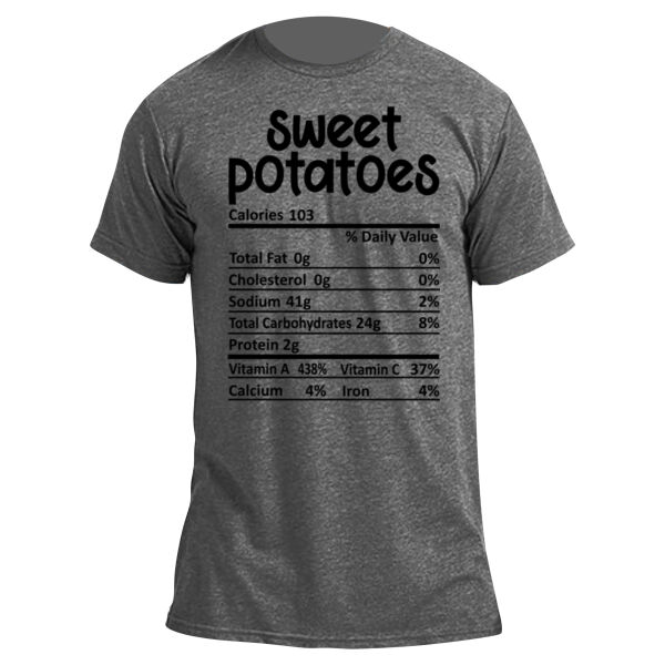 Matching Thanksgiving Shirts - Sweet Potatoes Nutrition Facts - Unisex Poly-Rich Tee Thumbnail