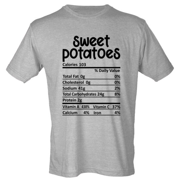 Matching Thanksgiving Shirts - Sweet Potatoes Nutrition Facts - Youth Poly-Rich Tee Thumbnail