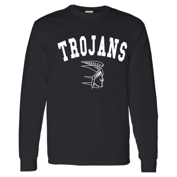 Trojans Logo - Heavy Cotton Long Sleeve T-Shirt Thumbnail