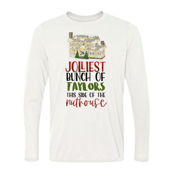 Jolliest Bunch of Custom Family Christmas Nuthouse - Light Long Sleeve Ultra Performance Active Lifestyle T Shirt Thumbnail