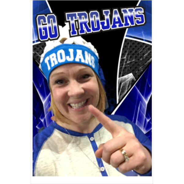 18" x 27" GO TROJANS Fan Sign Thumbnail