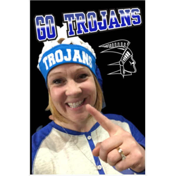 18" x 27" GO TROJANS Black Background Thumbnail