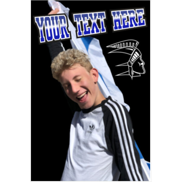 18" x 27" YOUR TEXT Black Background Thumbnail