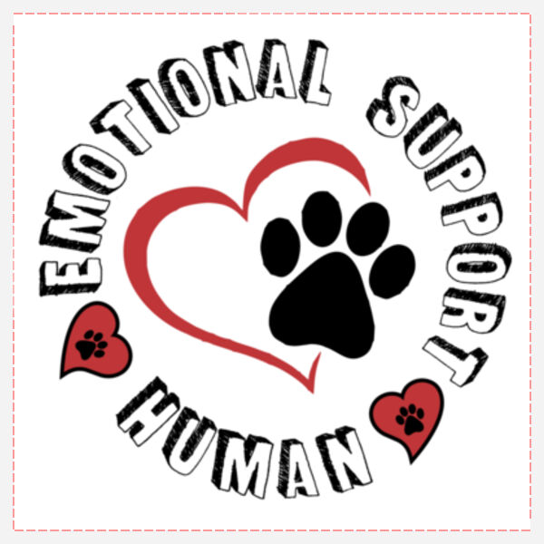 Emotional Support Human - 4" x 4" Decal Thumbnail