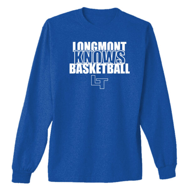 Longmont Knows Basketball - Adult Ultra Cotton®  Long-Sleeve T-Shirt Thumbnail