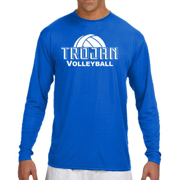VARSITY Warmup Shirt - Long Sleeve Cooling Performance Crew Dark Color Shirt Thumbnail