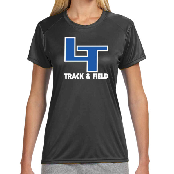 LT Track & Field - Ladies' Shorts Sleeve Cooling Performance Crew Dark Color Shirt Thumbnail