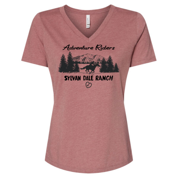 Adventure Riders - Women's Relaxed Heather CVC V-Neck Tee Thumbnail