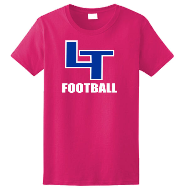 Football Pink Out - Ladies Ultra Cotton™ 100% Cotton T Shirt Thumbnail