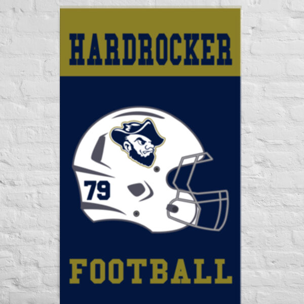 Custom Hardrocker Football - 3' x 5' Polyester Flag Thumbnail