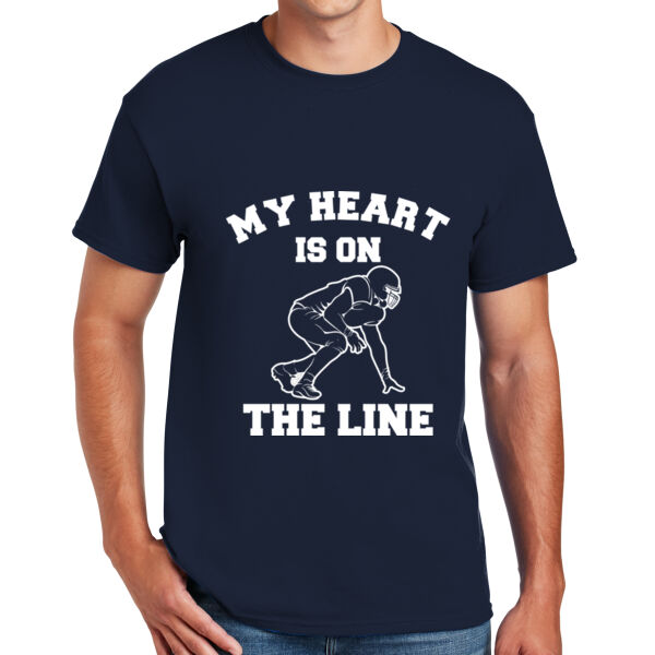 My Heart is on the Line - DryBlend™ 50 Cotton/50 DryBlend™Poly T Shirt 2 Thumbnail