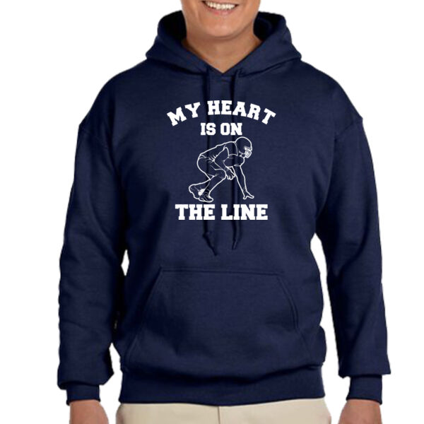 My Heart is on the Line - Adult Heavy Blend™ 8 oz., 50/50 Hood 2 Thumbnail
