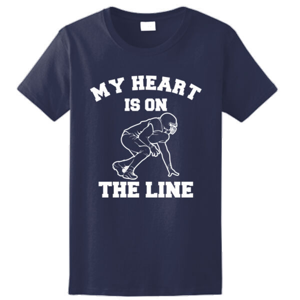 My Heart is on the Line - Ladies Ultra Cotton™ 100% Cotton T Shirt Thumbnail