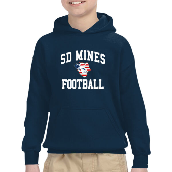 SD Mines Football Americana - Heavy Blend™ Youth 8 oz., 50/50 Hood Thumbnail