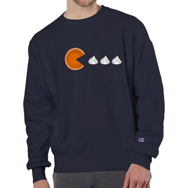 Pumpkin Pie Pac-Man - Champion Adult Reverse Weave® 12 oz. Crew Thumbnail
