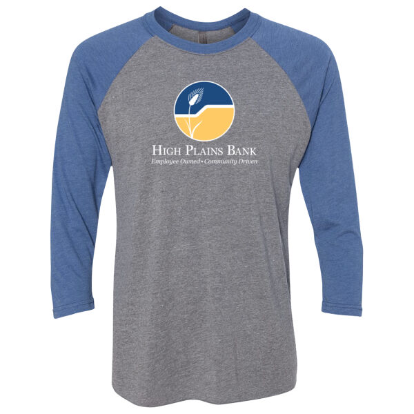 HPB Square Logo - Unisex Tri-Blend Three-Quarter Sleeve Baseball Raglan Tee Thumbnail