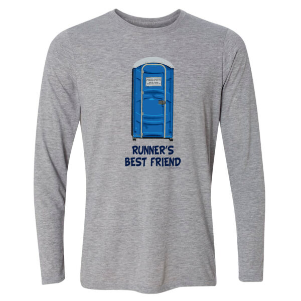 Runner's Best  Friend Porta Potty  - Light Youth Long Sleeve Ultra Performance 100% Performance T Shirt Thumbnail