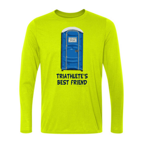 Triathlete's Best Friend Porta Potty - Light Long Sleeve Ultra Performance 100% Performance T Shirt Thumbnail