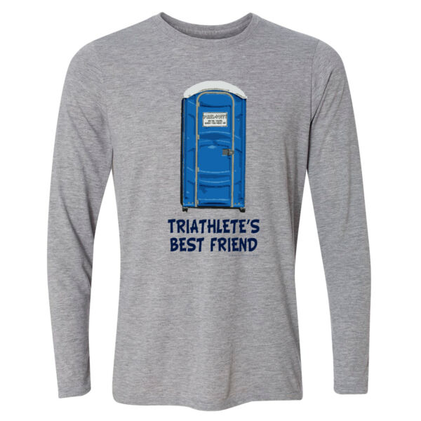 Triathlete's Best Friend Porta Potty - Light Youth Long Sleeve Ultra Performance 100% Performance T Shirt Thumbnail