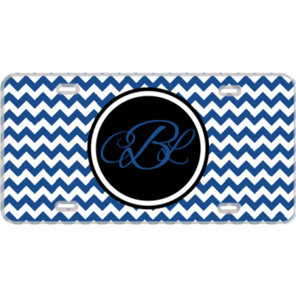 Monogram Custom Mini License Plate Chevron - You Make It Thumbnail