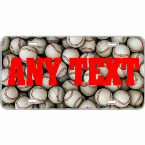 Custom Baseball Mini License Plate Thumbnail