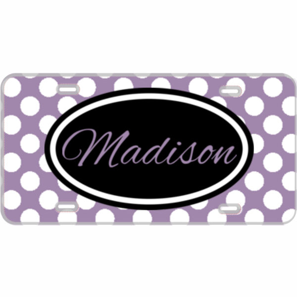 Name Custom Mini License Plate Polka Dots - You Make It Thumbnail