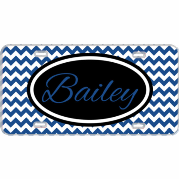 Name Custom Mini License Plate Chevron - You Make It Thumbnail