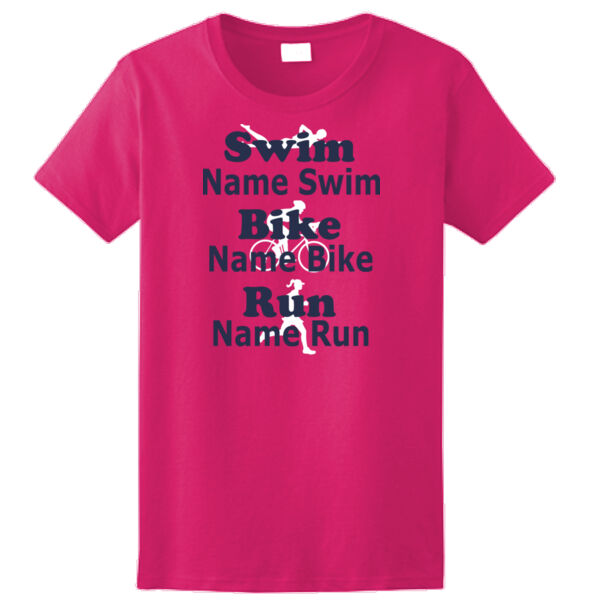 Triathlon Female Support Shirt - Ladies Ultra Cotton™ 100% Cotton T Shirt 2 Thumbnail