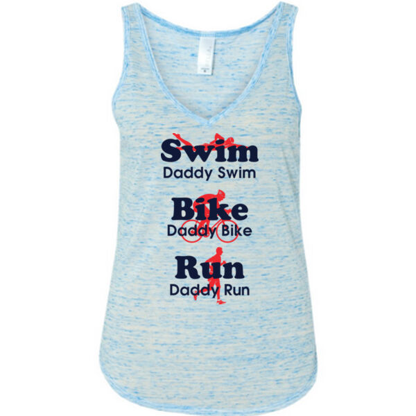 Triathlon Daddy - Ladies' Flowy V-Neck Tank Thumbnail