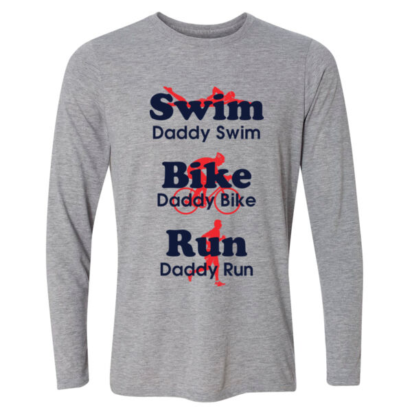 Triathlon Daddy - Light Youth Long Sleeve Ultra Performance Active Lifestyle T Shirt Thumbnail