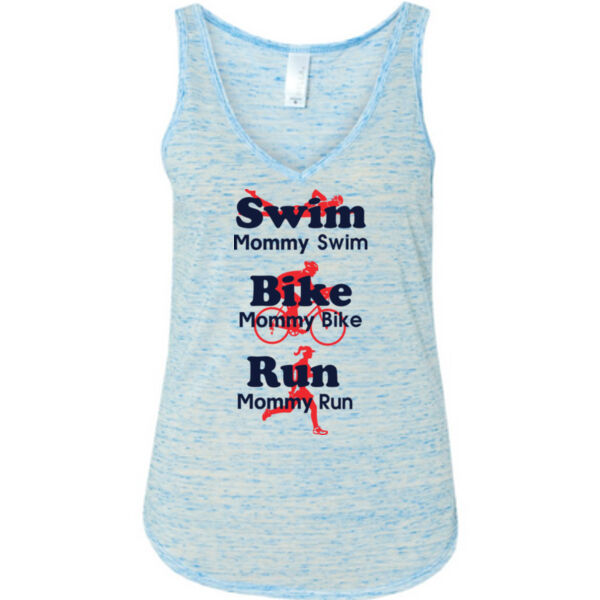 Triathlon Mommy  - Ladies' Flowy V-Neck Tank Thumbnail