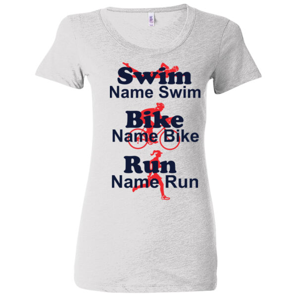 Custom Female Triathlete Fan T-shirt Thumbnail