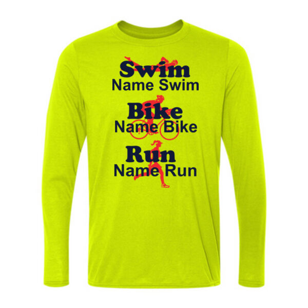 Custom Female Triathlete Fan T-shirt Thumbnail