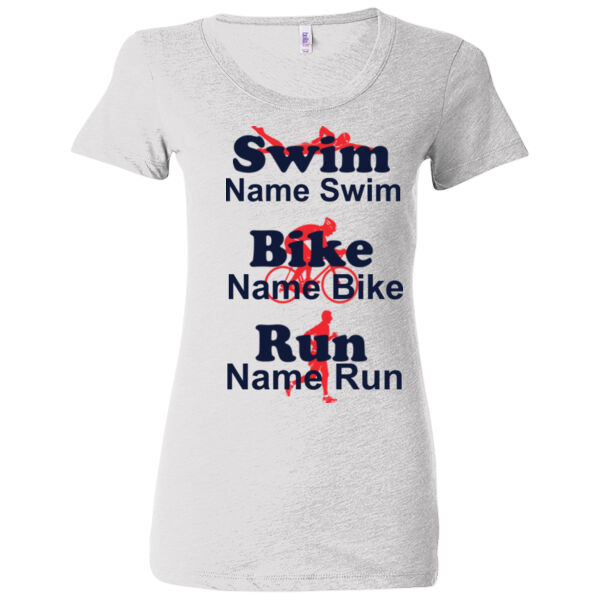 Custom Male Friends & Family Triathlete Support T-shirt - Light ALO Polyester Sport T-Shirt Thumbnail