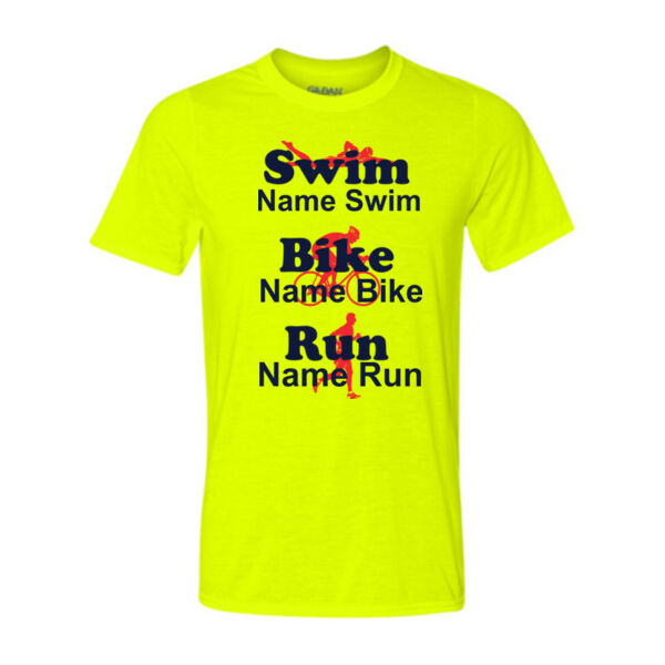 Custom Male Friends & Family Triathlete Support T-shirt - Light ALO Polyester Sport T-Shirt Thumbnail