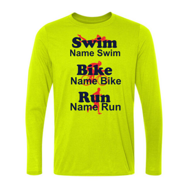 Custom Male Friends & Family Triathlete Support T-shirt - Light ALO Polyester Sport T-Shirt Thumbnail