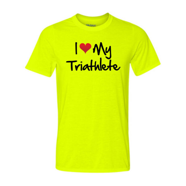 I heart my Triathlete - Light Youth/Adult Ultra Performance 100% Performance T Shirt Thumbnail
