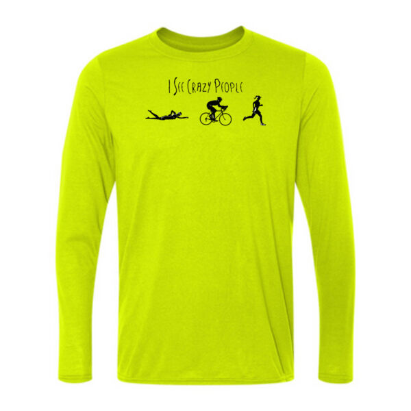 I See Crazy People Female Triathlon Icons - Light Long Sleeve Ultra Performance 100% Performance T Shirt Thumbnail