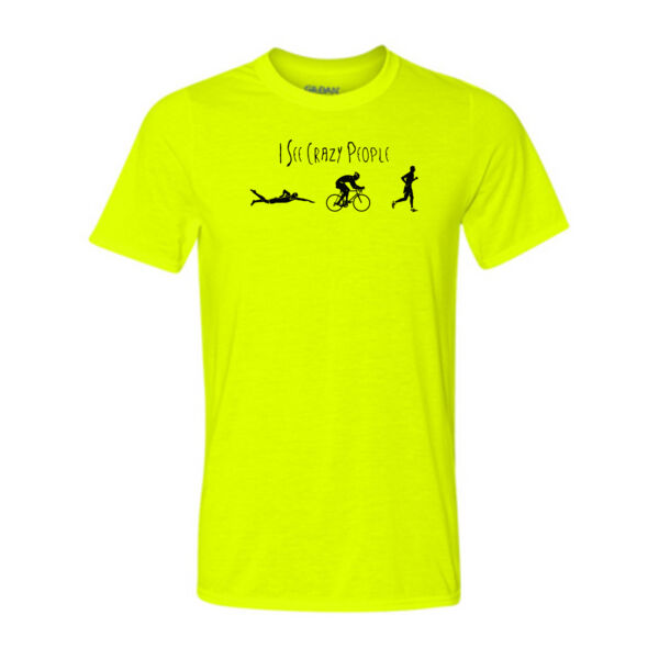I See Crazy People Male Triathlon Icons - Light Youth/Adult Ultra Performance 100% Performance T Shirt Thumbnail