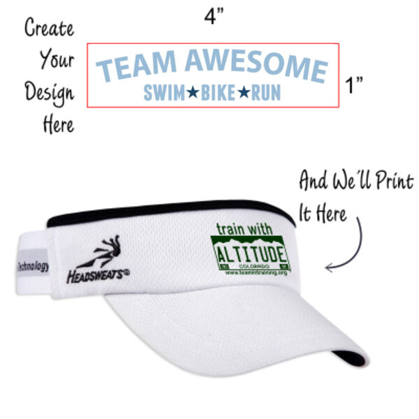 Team Awesome - Headsweat Visor Thumbnail