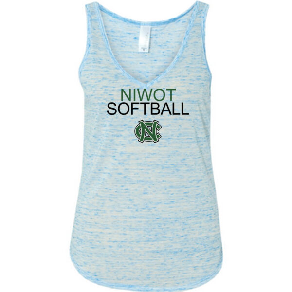 Niwot Softball - Ladies' Flowy V-Neck Tank Thumbnail