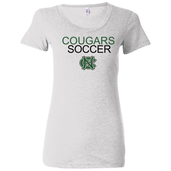 Cougars Soccer - (S) Ladies' Triblend Short Sleeve T-Shirt Thumbnail