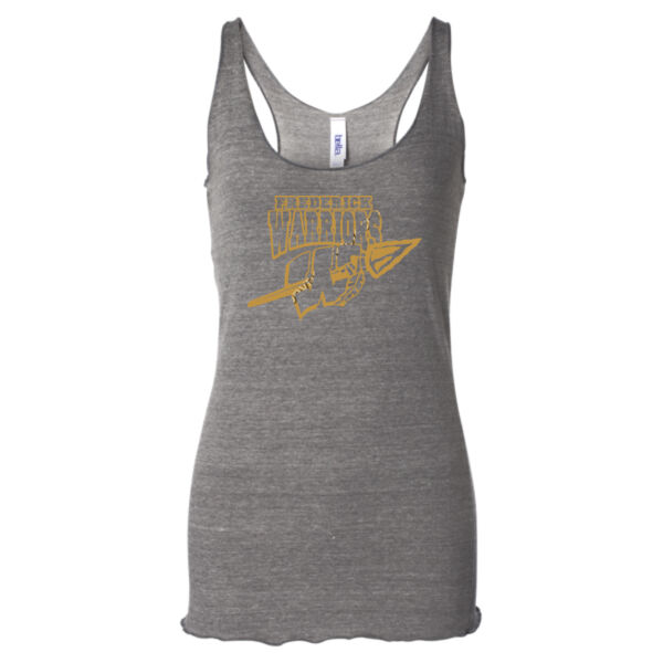 Frederick Warriors Single Color - Ladies' Triblend Racerback Tank Top Thumbnail