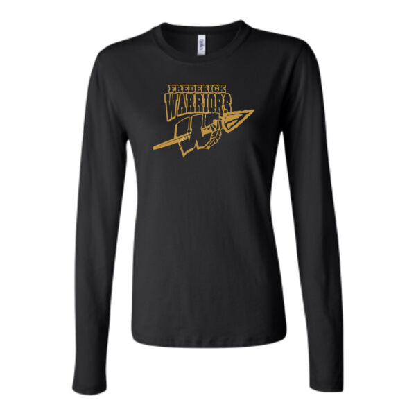 Frederick Warriors Single Color - Bella Long Sleeve Crew Tee Thumbnail