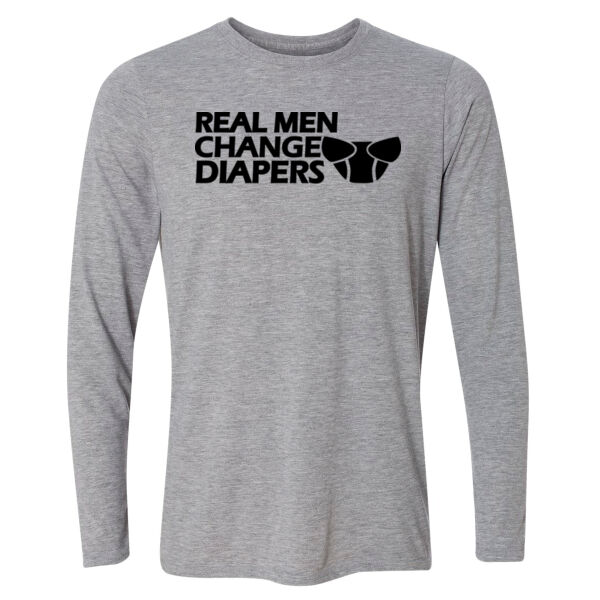 Real Men Wear Diapers - Diapers - Light Long Sleeve Ultra Performance 100% Performance T Shirt Thumbnail
