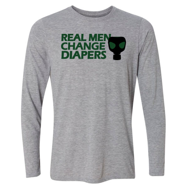 Real Men Wear Diapers - Mask - Light Long Sleeve Ultra Performance 100% Performance T Shirt Thumbnail