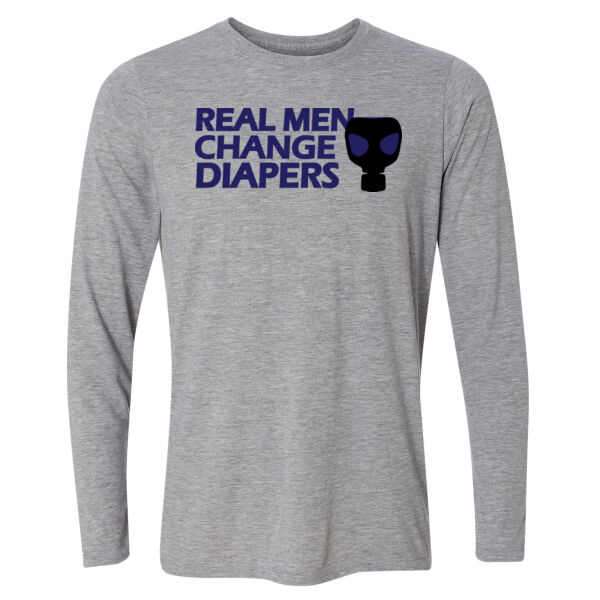Real Men Change Diapers - Mask - Light Long Sleeve Ultra Performance 100% Performance T Shirt Thumbnail
