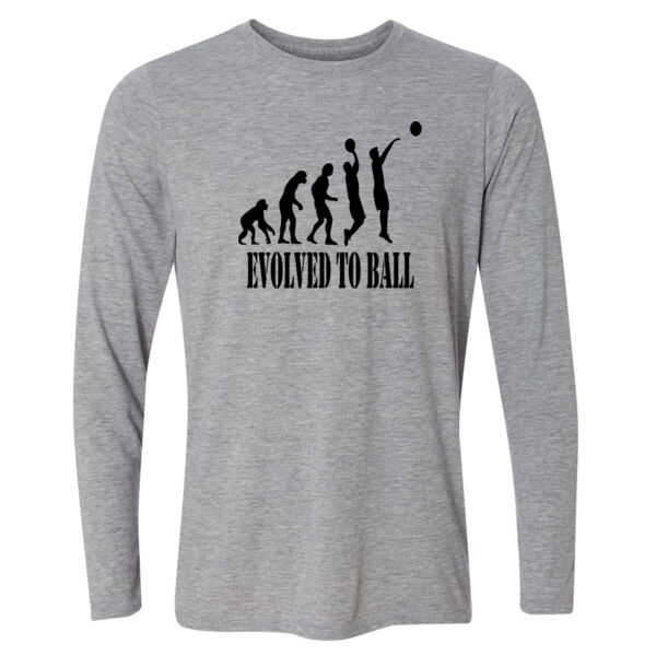 Evolved to Ball Basketball  - Light Youth Long Sleeve Ultra Performance 100% Performance T Shirt Thumbnail