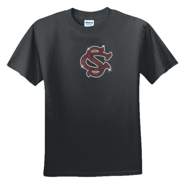 Silver Creek Interlocking SC Rhinestone Glitter Bling Design - Unisex or Youth Ultra Cotton™ 100% Cotton T Shirt Thumbnail