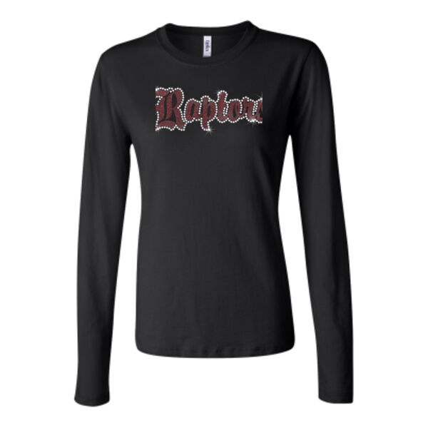 Silver Creek Raptors Rhinestone Glitter - Bella Long Sleeve Crew Tee Thumbnail
